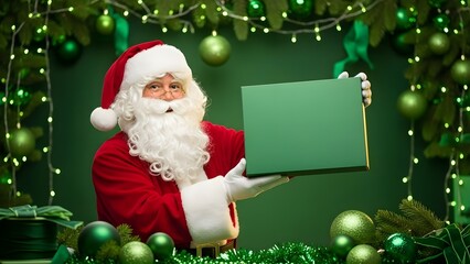 santa claus with christmas gift