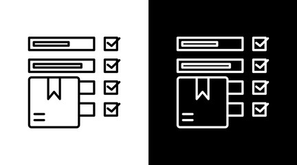 Product Poll White Icon Set Design