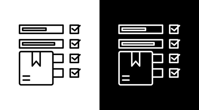 Product Poll White Icon Set Design