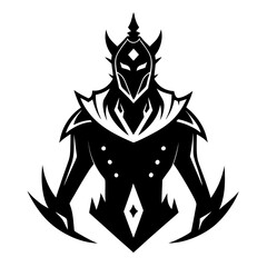 Mystic vector clean black silhouette design white background