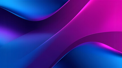 Obraz premium Abstract composition displaying flowing, curved lines in vibrant shades of blue and pink.
