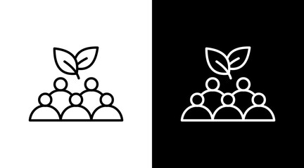 Volunteer White Icon Set Design