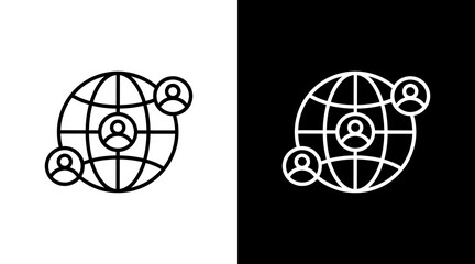 Worldwide White Icon Set Design