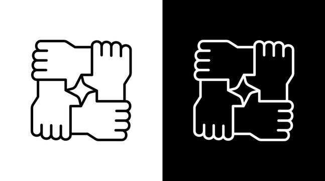 Solidarity White Icon Set Design