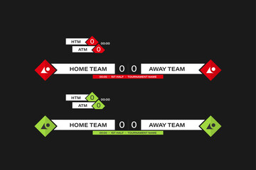 Two colored banners, bottom banners for broadcasting a team football game © Тарас Примак