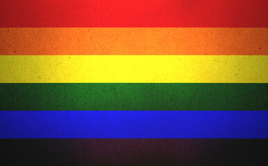 Rainbow flag on a paper