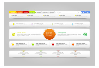 website design template navigation elements with icons set. Navigation Bars. website design template navigation elements with icons set: Navigation Bars
