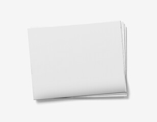 Blank white menu  Clear brochure  mock up.  template 