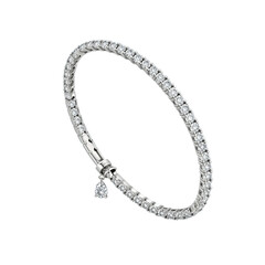 Elegant White Gold Tennis Bracelet with Diamond Accents