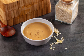 Asian sesame sauce with seeds