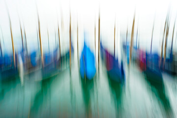 shaking gonolas in venice italy