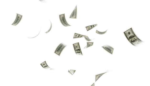 flying one hundred dollars bills isolated. falling 100 dollar bills isolated on transparent background. PNG Banknote floating dollar money. USA Currency Notes PNG, USA currency Notes Clipart