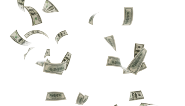 flying one hundred dollars bills isolated. falling 100 dollar bills isolated on transparent background. PNG Banknote floating dollar money. USA Currency Notes PNG, USA currency Notes Clipart
