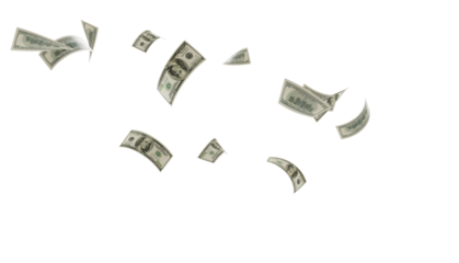 flying one hundred dollars bills isolated. falling 100 dollar bills isolated on transparent background. PNG Banknote floating dollar money. USA Currency Notes PNG, USA currency Notes Clipart