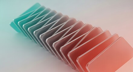 Abstract Gradient Panels: Modern Teal to Coral Color Transition
