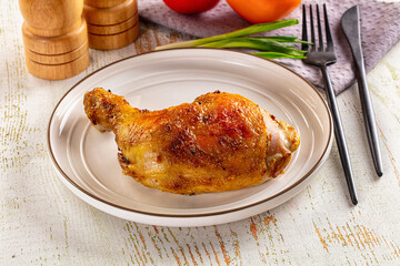 Roasted tasty hot chicken leg