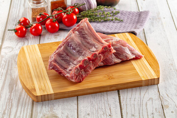 Fresh raw pork ribs for cooking