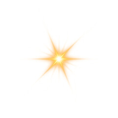 Obraz premium Bright Yellow-Orange Starburst Flare for Magical and Celestial Visual Designs