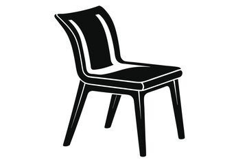 Sleek monochrome chair features a sculpted seat and back creating modern minimalist furniture