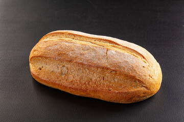 Rustic crusty brown loaf bread