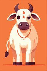 Holy Cow Simple Illustration