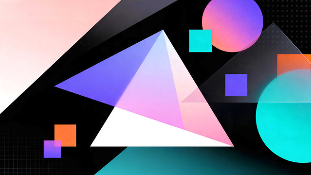 Abstract geometric shapes with gradients