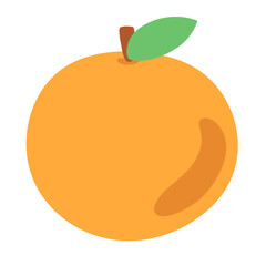 Citrus Fruit: A radiant citrus fruit, an emblem of vitality, depicted with a simplistic charm that is both engaging and appealing, a delightful representation of nature's simple gifts.