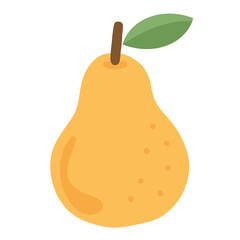 Fresh Pear: A single ripe pear, golden and inviting, stands out against background. Its form and vibrant color are a visual treat for any audience.