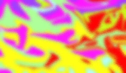 Vibrant colorful abstract background with blurred grainy texture, psychedelic aesthetic, bright modern art.