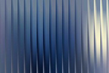 Fototapeta premium Textured abstract background with vertical blue and gold metallic ribbed pattern and soft, glowing light effect