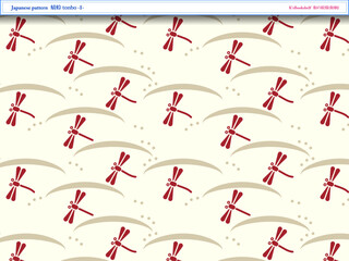 K'sBookshelf 和の紋様(和柄) Japanese pattern 蜻蛉 tonbo -I-  © K'sBookshelf
