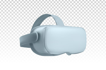 Vector VR headset for virtual reality gaming isolated on the transparent background.