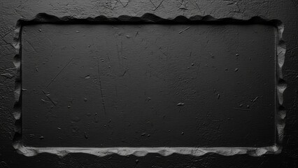 Black Iron Hammered Metal Frame  Backdrop with Industrial Texture