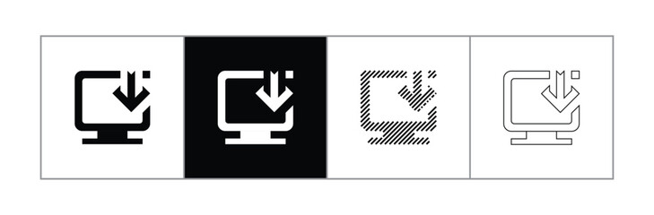Fototapeta premium Software Installation UI icon set 