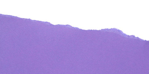 purple torn or ripped paper isolated on transparent png background,purple torn paper with yellow edges, realistic torn paper edges,ripped paper frame mockup