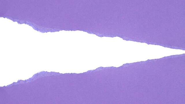 purple torn or ripped paper isolated on transparent png background,purple torn paper with yellow edges, realistic torn paper edges,ripped paper frame mockup