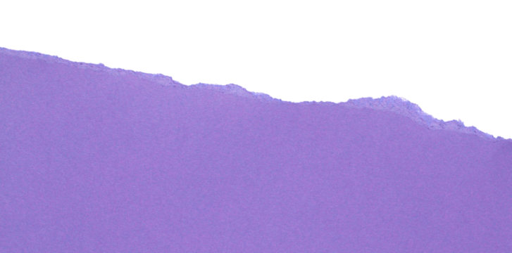 purple torn or ripped paper isolated on transparent png background,purple torn paper with yellow edges, realistic torn paper edges,ripped paper frame mockup - Powered by Adobe