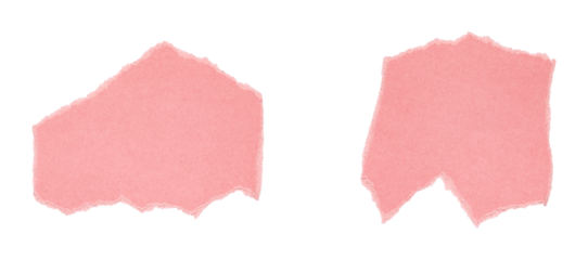 set of pink torn or ripped paper isolated on transparent png background,realistic torn cardboard paper edges,torn or ripped pink paper frame,design decoration,pink torn paper background