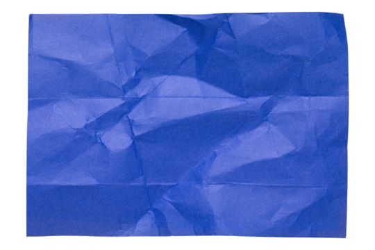 blue crumpled paper isolated on transparent background,Crumpled Paper Poster Photo Effect Mockup,Crumpled Paper texture overlay effect,crumpled paper background - Powered by Adobe