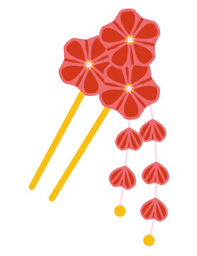 つまみかんざしのイラスト