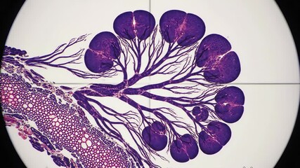 Microscopic View of Marchantia Polymorpha A Detailed Study of Liverwort Structure and Reproduction Revealing Intricate Cellular Arrangements and Sporophyte Development in Biological Science.