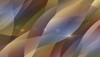 Abstract Rippling Waves of Warm Earth Tones and Cool Blues with Subtle Lens Flare Accents and Soft Light Gradients