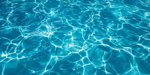 Obraz premium Blue pool water with white ripples