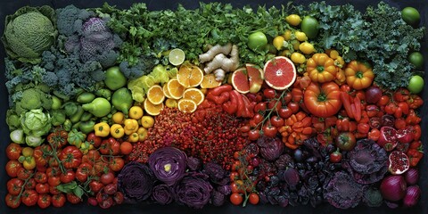 Colorful and Fresh Vegetable Display