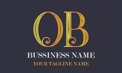 OB O ob initial logo | initial based abstract modern minimal creative logo, vector template image. luxury logotype logo, real estate homie logo. typography logo. initials logo