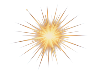 Radiant Burst of Light with Glowing Spikes