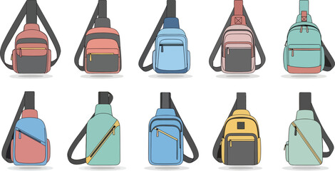 Colorful Backpack Collection with Multiple Styles and Colors for Travel and School