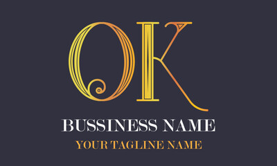 OK O ok initial logo | initial based abstract modern minimal creative logo, vector template image. luxury logotype logo, real estate homie logo. typography logo. initials logo