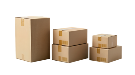 Stacked Cardboard Boxes for Shipping or Storage