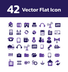 Business Flat Icons Set – 500+ Vector Monochrome Blue Icons Pack for UI, Web Design, App Interface, Infographic Elements, Office Symbols, Technology, Finance, Communication, Essential Minimal Icon Col